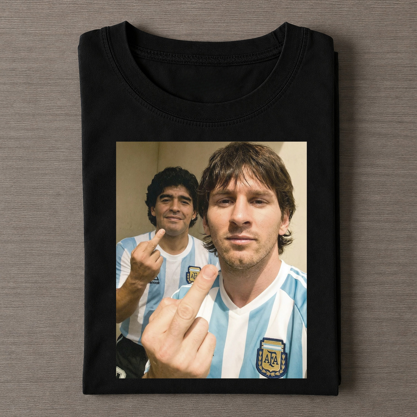 T-shirt vintage Lionel Messi et Diego Maradona