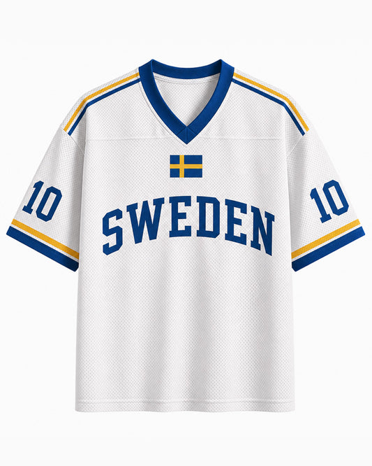 TheRetroTee Custom Sweden Soccer Mesh Jersey