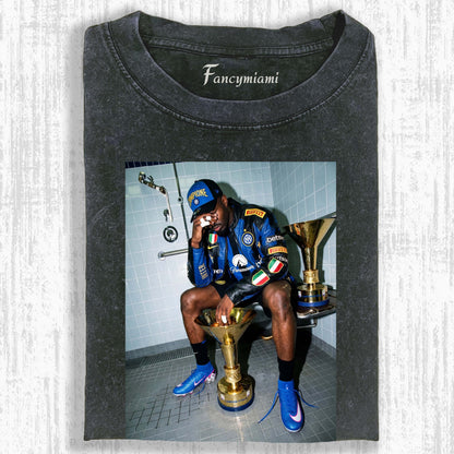 T-Shirt mit Meistertrophäen-Jubel-Print