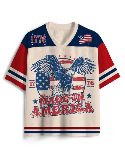 TheRetroTee Made In America Flag 1776 Vintage Mesh Jersey