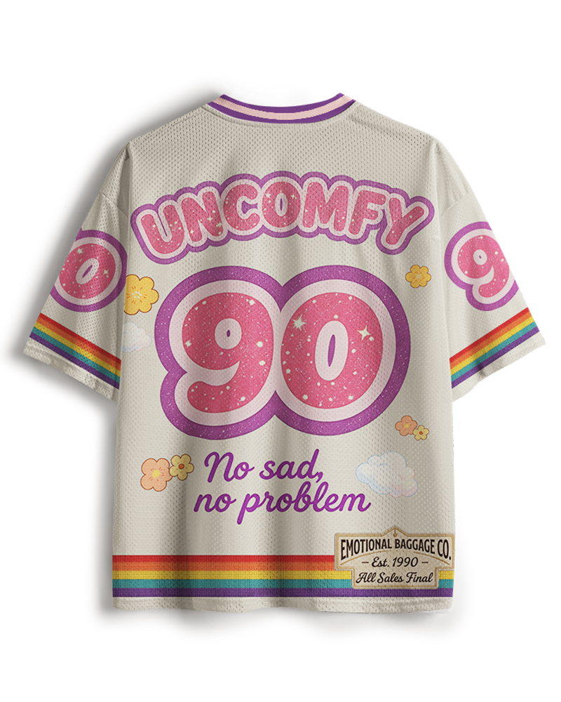 TheRetroTee Sarcastic Rainbow Star 1970er Jahre Netz-Trikot