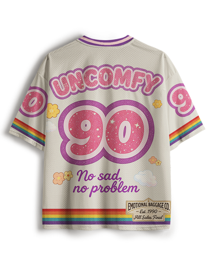 TheRetroTee Sarcastic Rainbow Star 1970er Jahre Netz-Trikot
