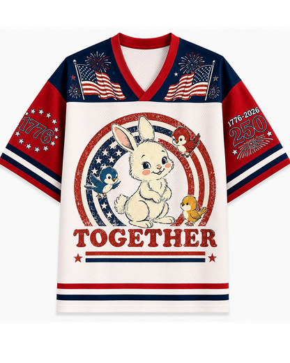 TheRetroTee Nous sommes tous unis pour la liberté Maillot vintage en maille