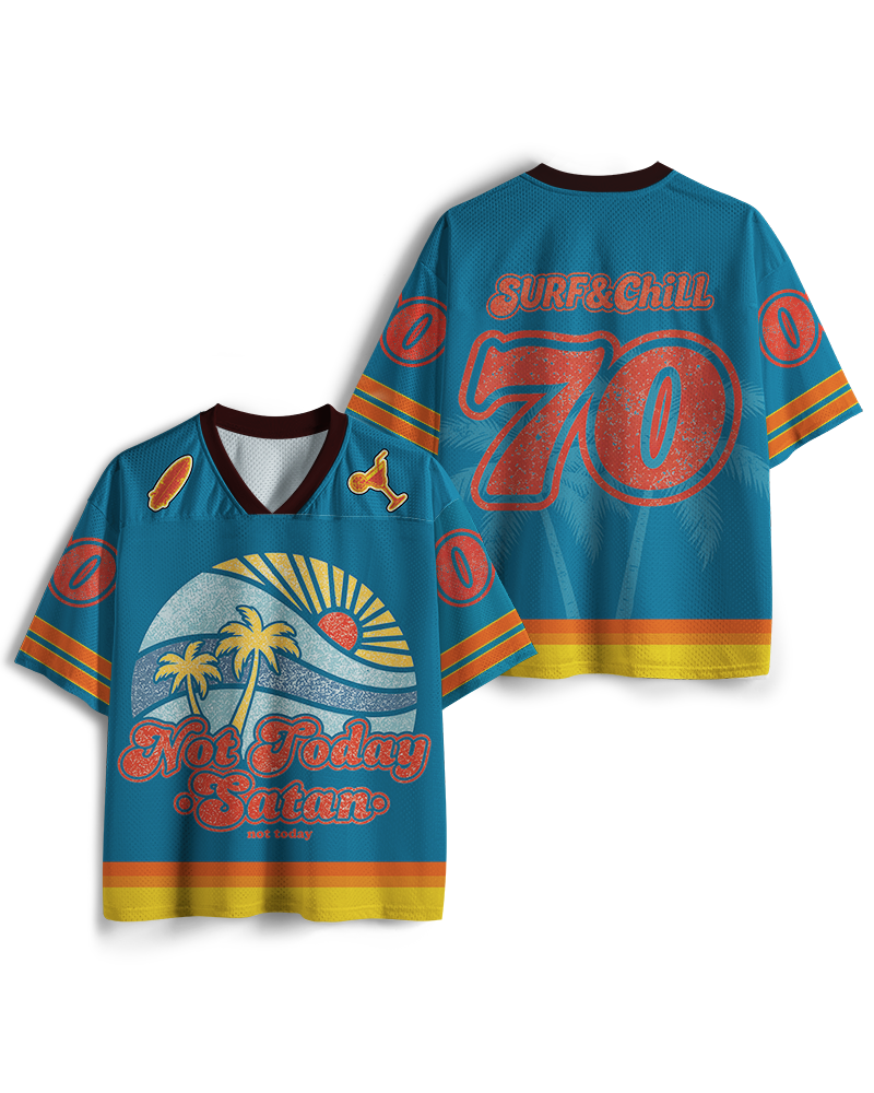 TheRetroTee Not Today Satan Mesh Jersey