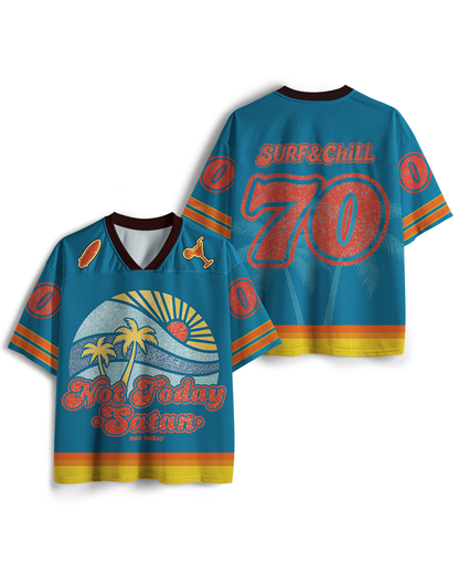 TheRetroTee Not Today Satan Mesh Jersey