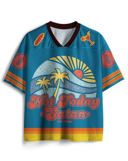 TheRetroTee Not Today Satan Mesh Jersey