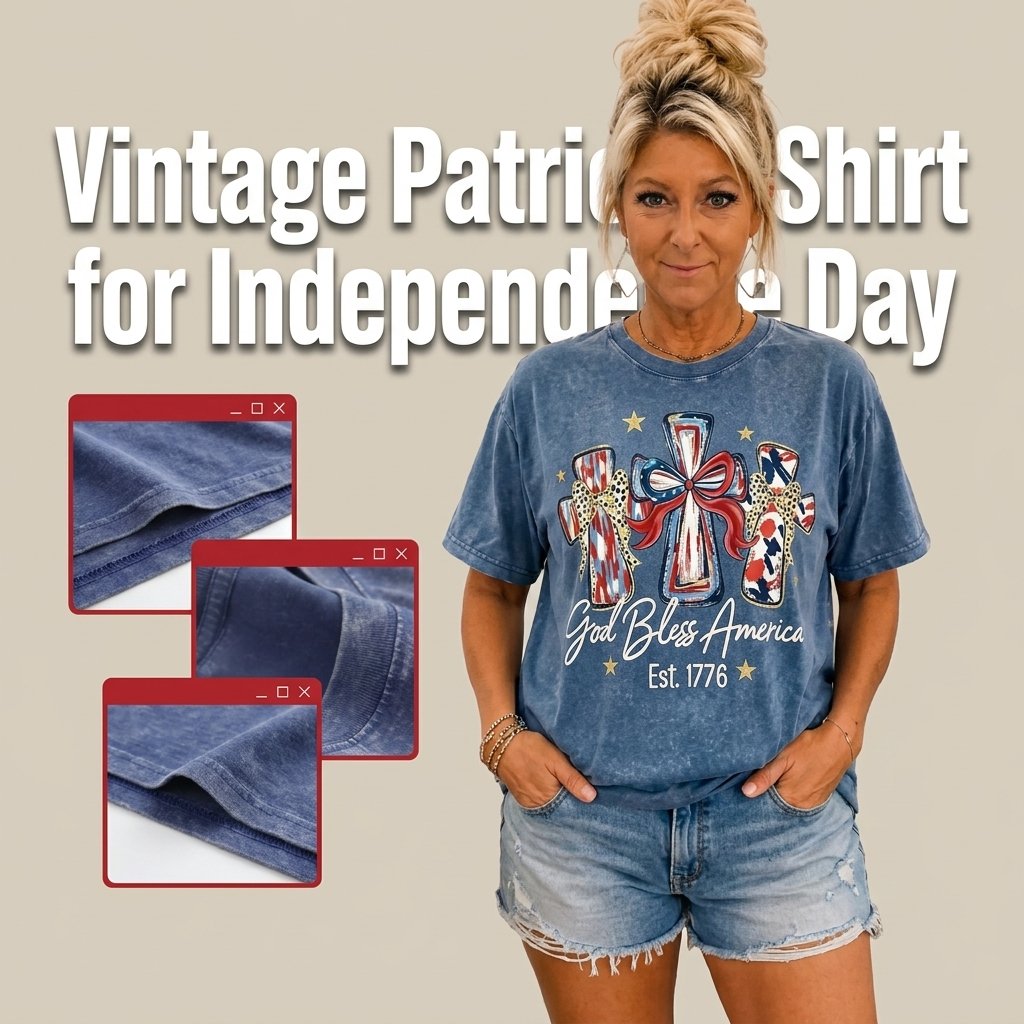 ⭐ God Bless America Women Washed T-Shirt - Vintage 250th Anniversary USA Gift Tee🎆
