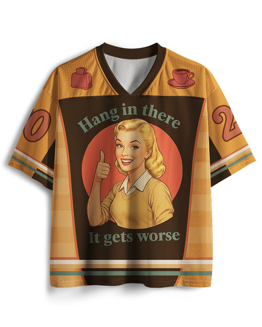TheRetroTee Funny Motivation 1950s Mesh Jersey