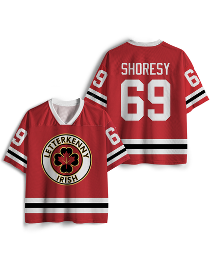 TheRetroTee Hockey #69 Red Mesh Jersey