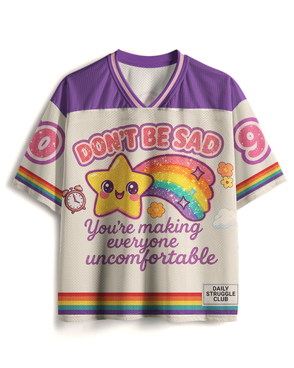 TheRetroTee Sarcastic Rainbow Star 1970er Jahre Netz-Trikot