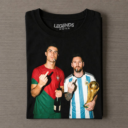 Argentina Messi & Cristiano Ronaldo funny Vintage Tee