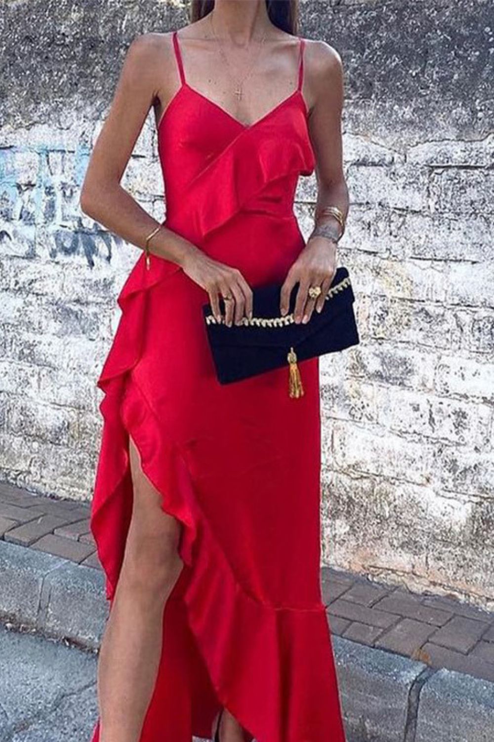 Women Fashion Sexy V Neck Elegant Sleeveless Casual Maxi Dress