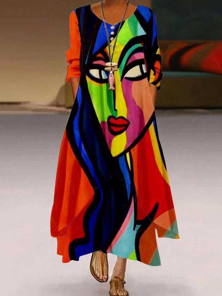 3D Printed Boho Sexy Vintage Party Maxi Dress