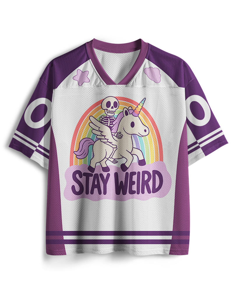 TheRetroTee Maillot en mesh Stay Weird