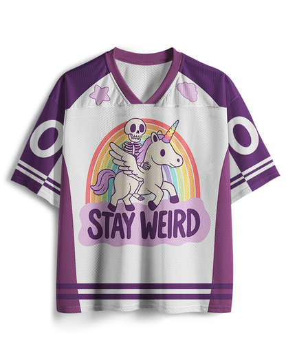 TheRetroTee Maillot en mesh Stay Weird