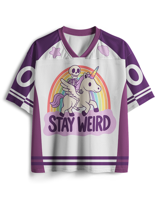 TheRetroTee Stay Weird Mesh Jersey