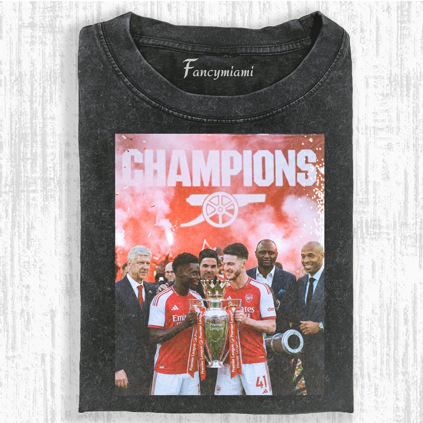 T-shirt DÉLAVÉ ÉQUIPE CHAMPIONNE FOOTBALL VINTAGE