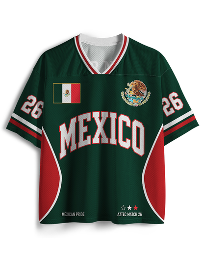 TheRetroTee Mexico Flag Matching Mesh Jersey