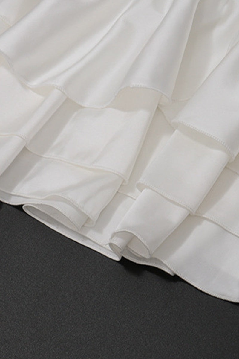 Sexy Backless Flounce Flower Shape Halter A Line Dresses