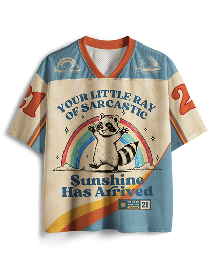 TheRetroTee Little Ray of Sarcastic Sunshine Mesh Jersey
