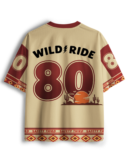 TheRetroTee Safety Third Grizzly Bear Mesh Jersey