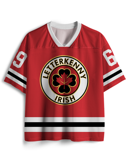 TheRetroTee Hockey #69 Red Mesh Jersey