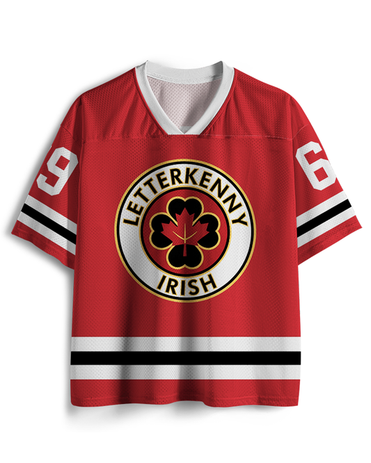 TheRetroTee Hockey #69 Red Mesh Jersey