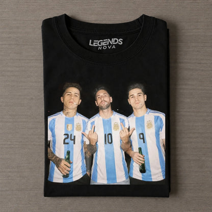 Enzo Fernández & Lionel Messi & Julián Álvarez Argentina Tee