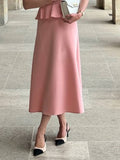 Elegant Retro Shirt And Skirt Suit-Skirt