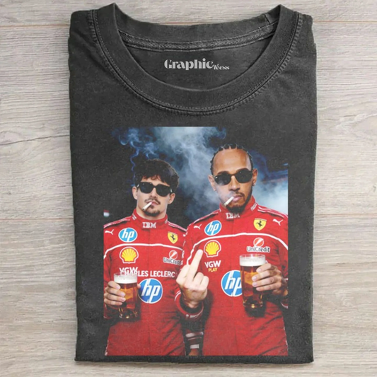 F1 charles & lewis Ferrari T-shirt