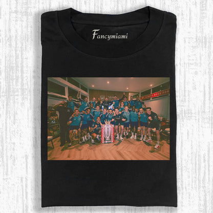 T-SHIRT VINTAGE DE L'ÉQUIPE CHAMPIONNE DE FOOTBALL EFFET VIEILLI