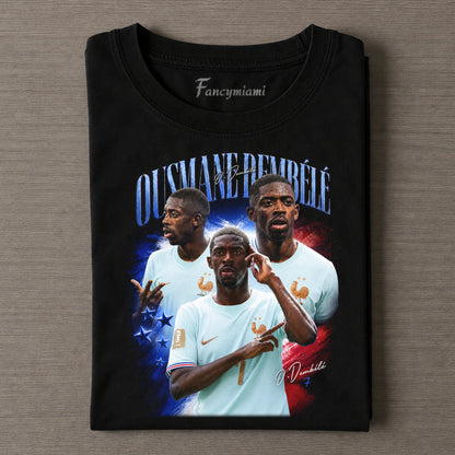 T-shirt rétro blanc « Numéro 7 »