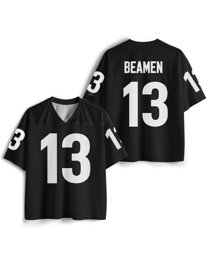 TheRetroTee QB #13 Black Underdog Sports Mesh Jersey