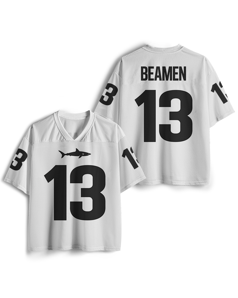TheRetroTee Shark #13 Football Movie-Inspired Mesh Jersey