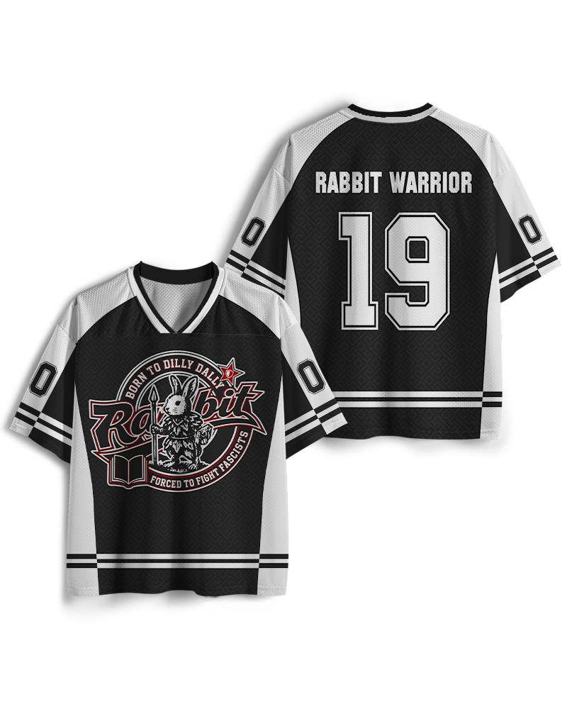 TheRetroTee Born To Dilly Dally Forced To Fight Fascists 1970s Mesh Jersey
