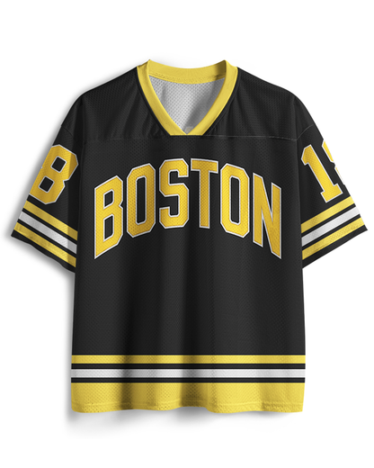 TheRetroTee Sport-Komödie Boston #18 Hockey Mesh Trikot