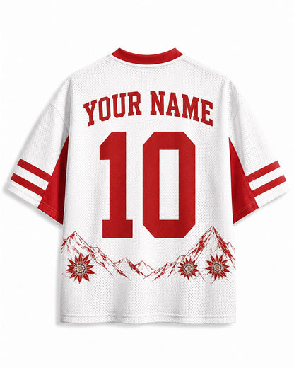 TheRetroTee Personalized Switzerland Soccer Mesh Jersey