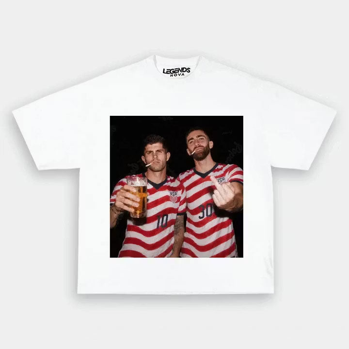 Christian Pulisic & Giovanni Reyna American Soccer Style Tee
