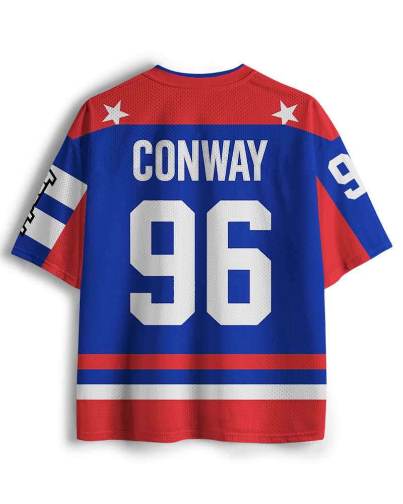TheRetroTee Comedy Movie-Inspired USA #96 Hockey Mesh Jersey
