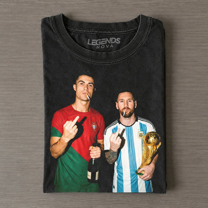 Argentina Messi & Cristiano Ronaldo funny Vintage Tee