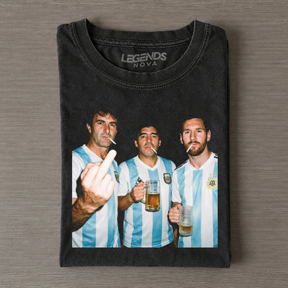Mario Kempes & Diego Maradona & Lionel Messi Argentina Legends T-shirt