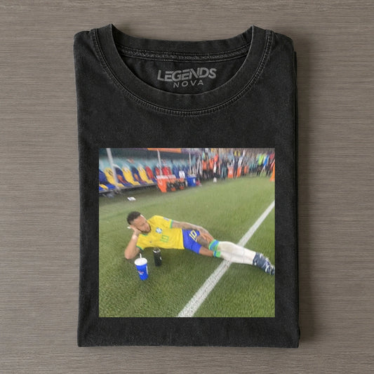 Neymar Chilling On Pitch Meme Tee