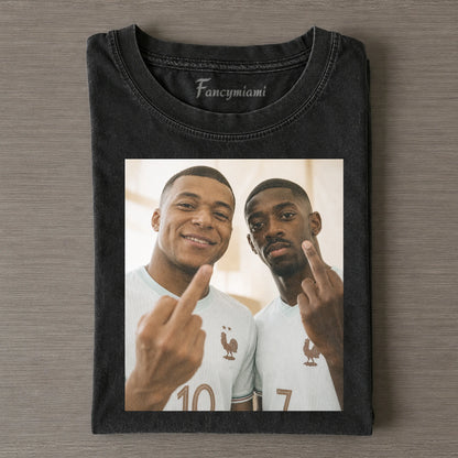Vintage Portrait-Style Dual-Sport Athlete TEE