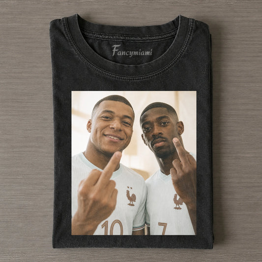 Vintage Portrait-Style Dual-Sport Athlete TEE