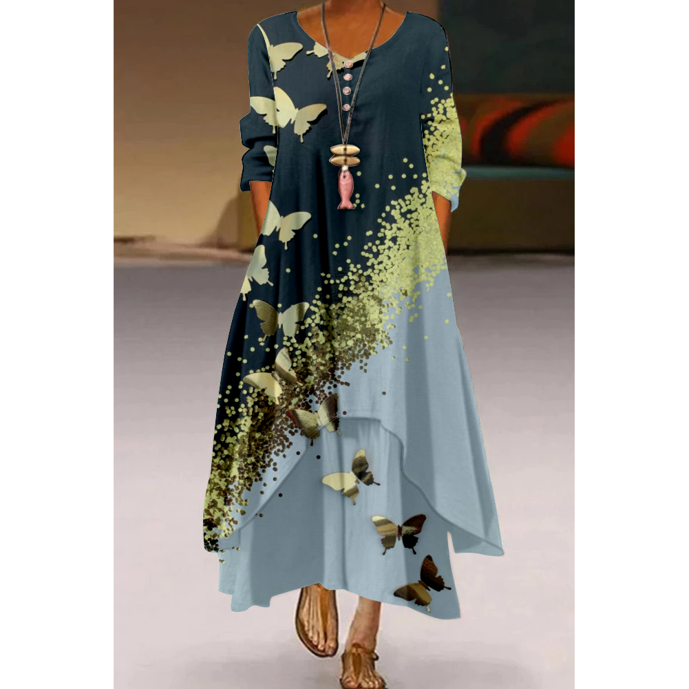 3D Printed Boho Sexy Vintage Party Maxi Dress