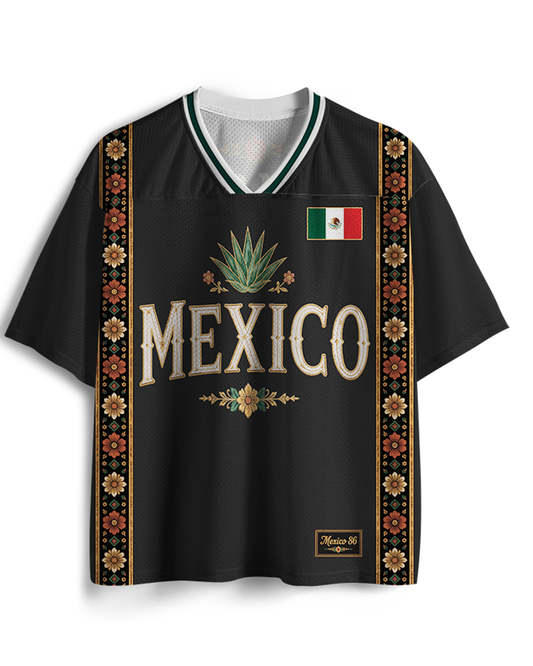TheRetroTee Personalisiertes Mexiko Fußball-Mesh-Trikot