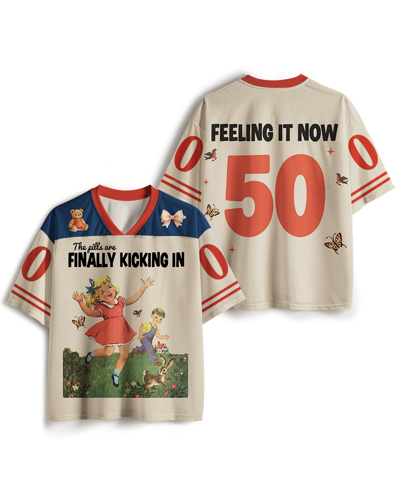 TheRetroTee The Pills Are Finally Kicking In 1950s Mesh Jersey