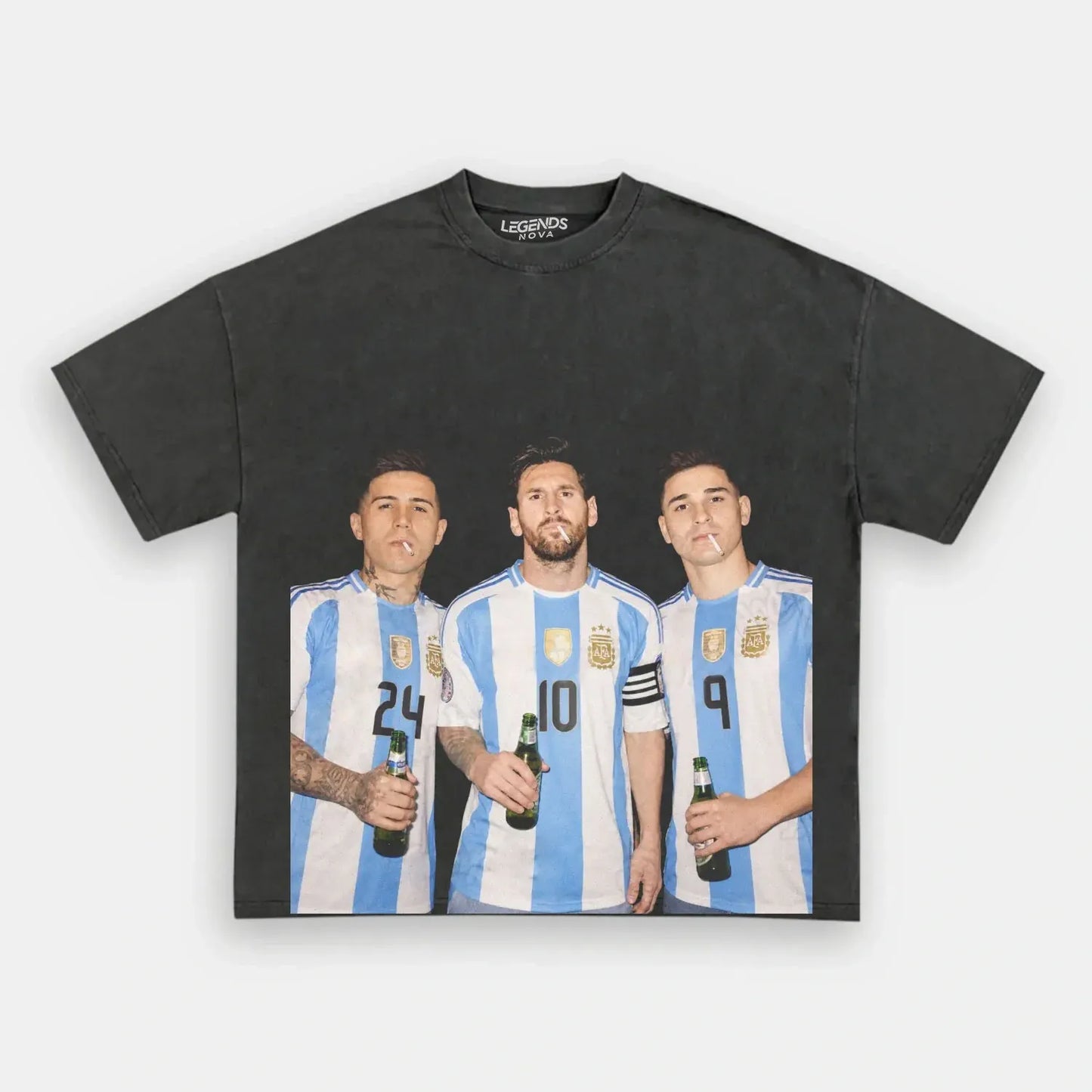 Enzo Fernández & Lionel Messi & Julián Álvarez Argentina Tee