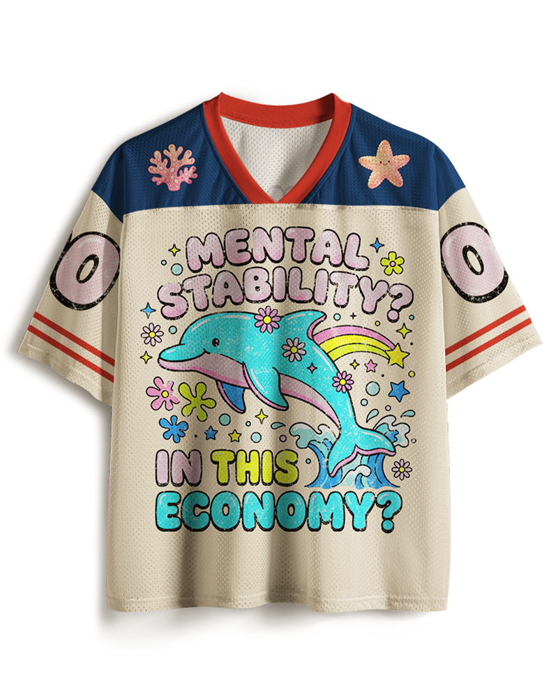 TheRetroTee Funny Mental Health 1990s Mesh Jersey
