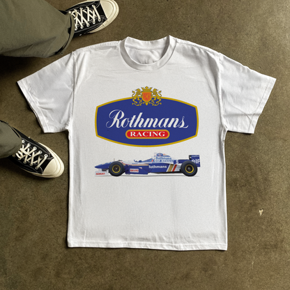 Rothman'S F1 Heavy Weight White T-Shirt